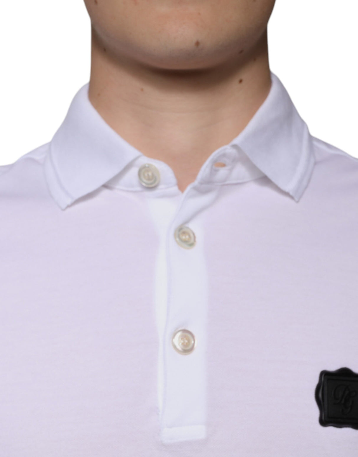 Dolce & Gabbana White Collared Short Sleeves Polo T-shirt