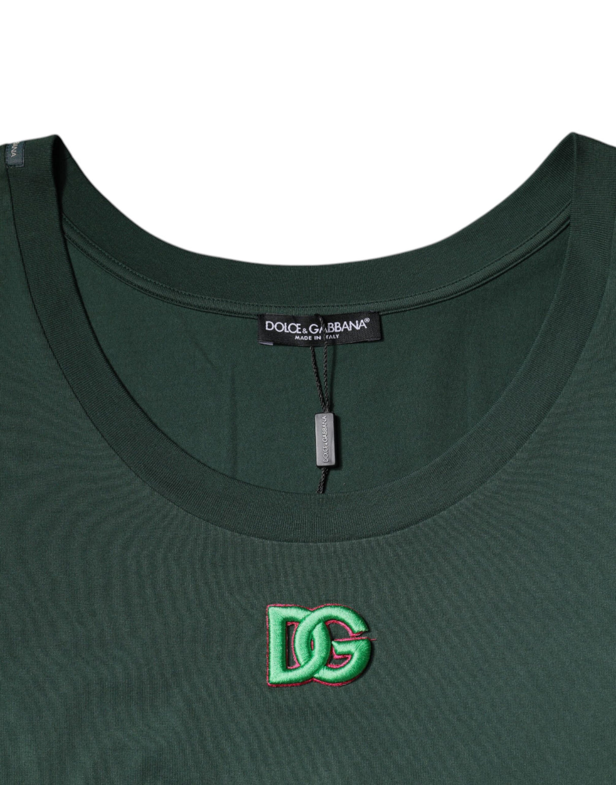 Dolce & Gabbana Green DG Sleeveless Round Neck Tank T-shirt