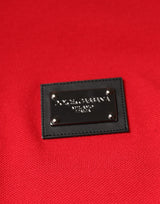 Dolce & Gabbana Red Logo Collared Short Sleeves Polo T-shirt