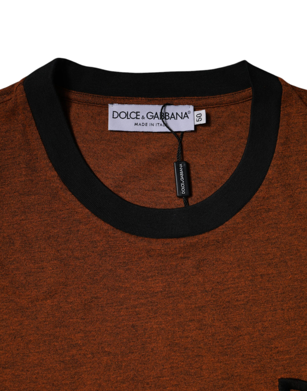 Dolce & Gabbana Brown DG Logo Polyester Crew Neck T-shirt