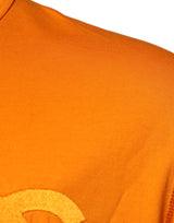 Dolce & Gabbana Orange Logo Cotton Crew Neck T-shirt