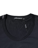 Dolce & Gabbana Blue Cotton Crew Neck Short Sleeves T-shirt