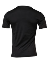 Dolce & Gabbana Black Cotton Crew Neck Short Sleeves T-shirt