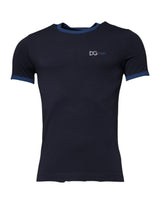 Dolce & Gabbana Blue Cotton Stretch Crewneck Underwear T-shirt