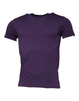 Dolce & Gabbana Violet Cotton Crew Neck Short Sleeve T-shirt