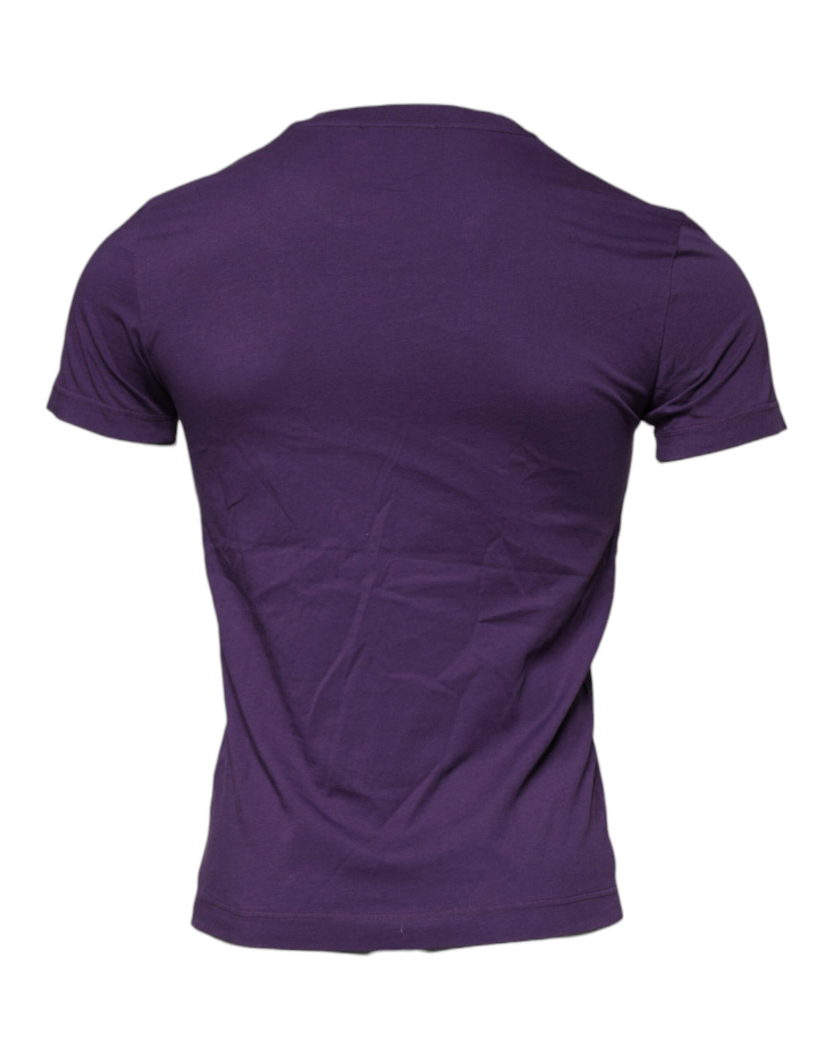 Dolce & Gabbana Violet Cotton Crew Neck Short Sleeve T-shirt