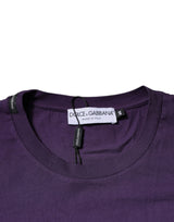 Dolce & Gabbana Violet Cotton Crew Neck Short Sleeve T-shirt