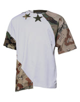 Dolce & Gabbana White Camouflage Cotton Crew Neck T-shirt