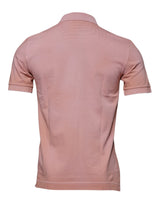 Dolce & Gabbana Pink Crown Collared Short Sleeve Polo T-shirt