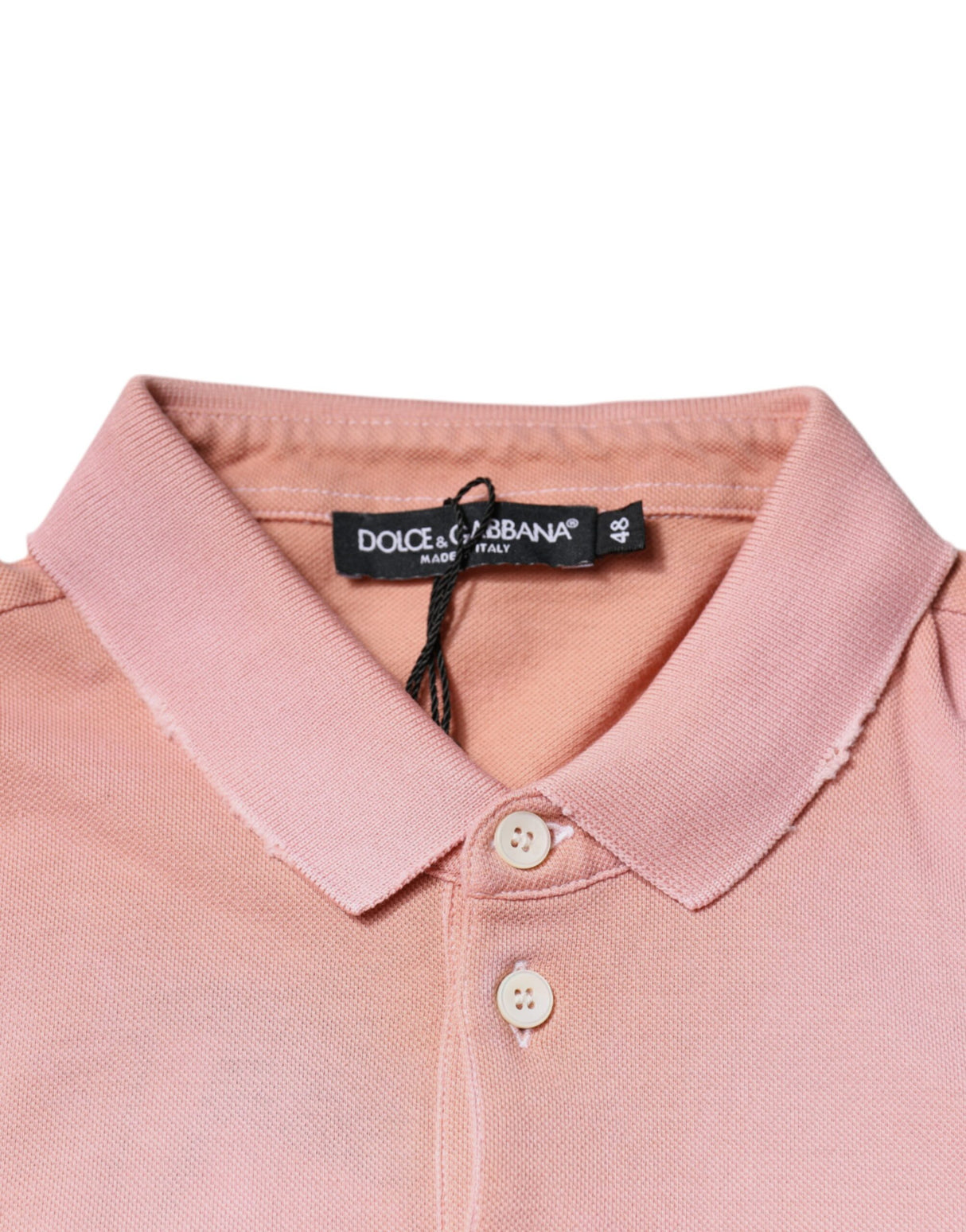 Dolce & Gabbana Pink Crown Collared Short Sleeve Polo T-shirt