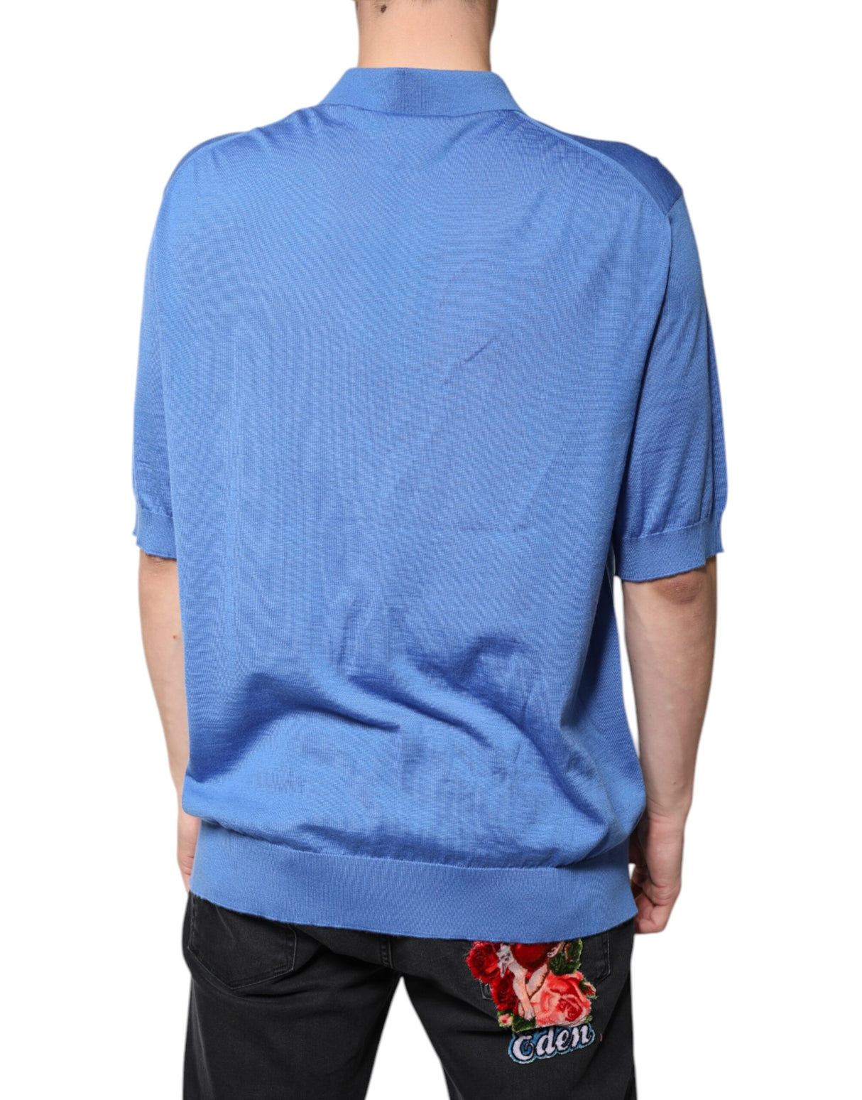 Dolce & Gabbana Blue Collared Short Sleeves Polo T-shirt