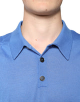 Dolce & Gabbana Blue Collared Short Sleeves Polo T-shirt