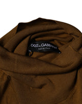 Dolce & Gabbana Brown Cashmere Turtleneck Pullover Sweater