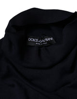 Dolce & Gabbana Blue Cashmere Turtleneck Pullover Sweater