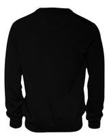 Dolce & Gabbana Black Logo Wool Crew Neck Pullover Sweater