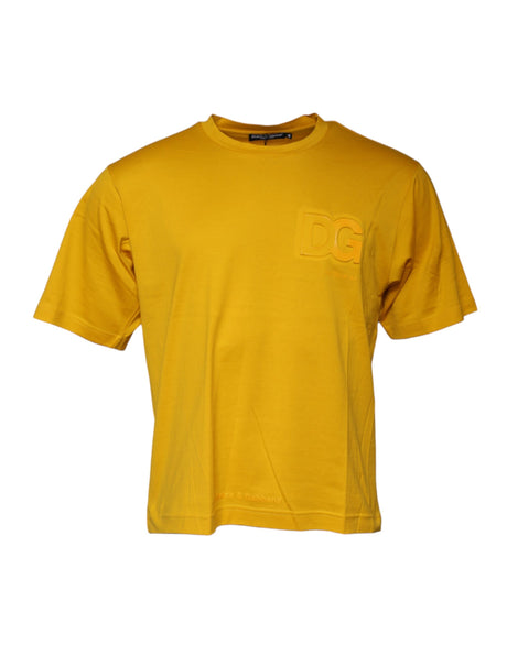 Dolce & Gabbana Dark Yellow Logo Crew Neck Short Sleeves T-shirt