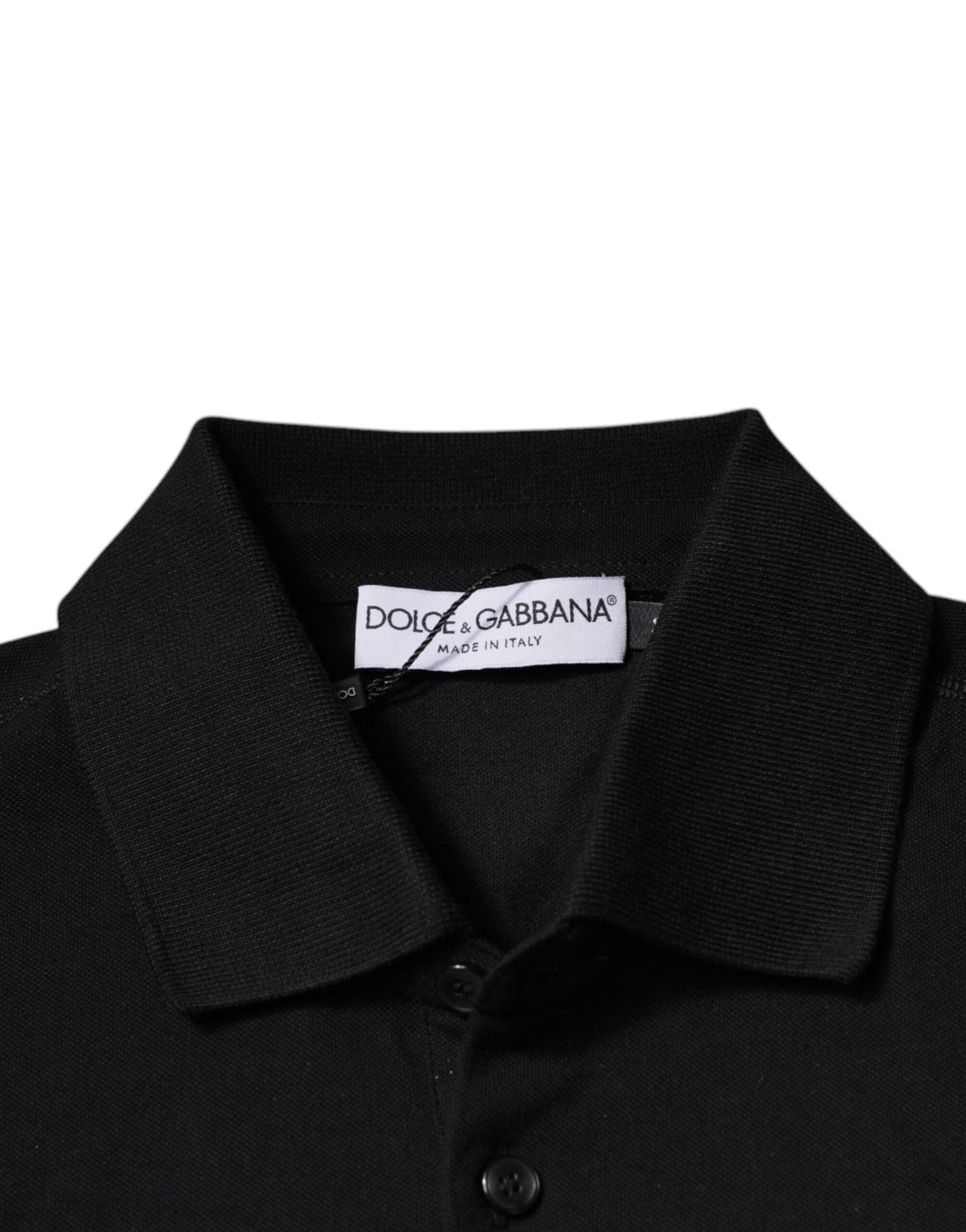 Dolce & Gabbana Black DG Collared Short Sleeves Polo T-shirt