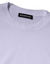 Balenciaga White Logo Cotton Jersey Crew Neck Short Sleeves T-shirt