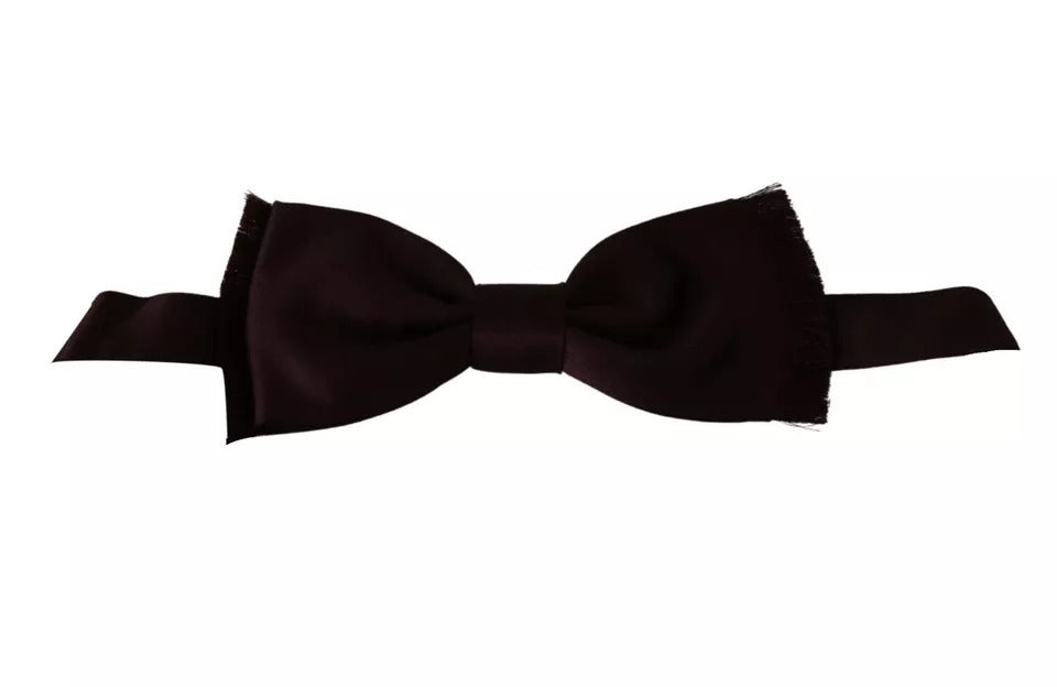 Dolce & Gabbana Bordeaux Red Silk Solid Classic Bowtie