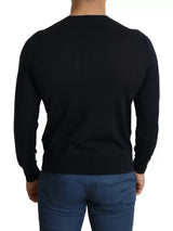 Dolce & Gabbana Black Cashmere Crew Neck Sweatshirt Sweater