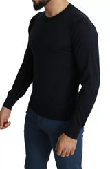 Dolce & Gabbana Black Cashmere Crew Neck Sweatshirt Sweater