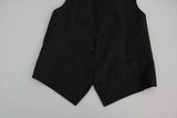 Dolce & Gabbana Black Men Formal STAFF Dress Waistcoat Vest