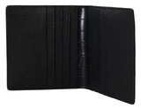 Dolce & Gabbana Black Exotic Leather Bifold Card Holder Wallet