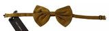 Dolce & Gabbana Yellow Mustard Silk Butterfly Bow Tie Men