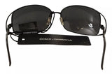 Dolce & Gabbana Black Metal Frame DG Crystal Logo Sunglasses DG2016B