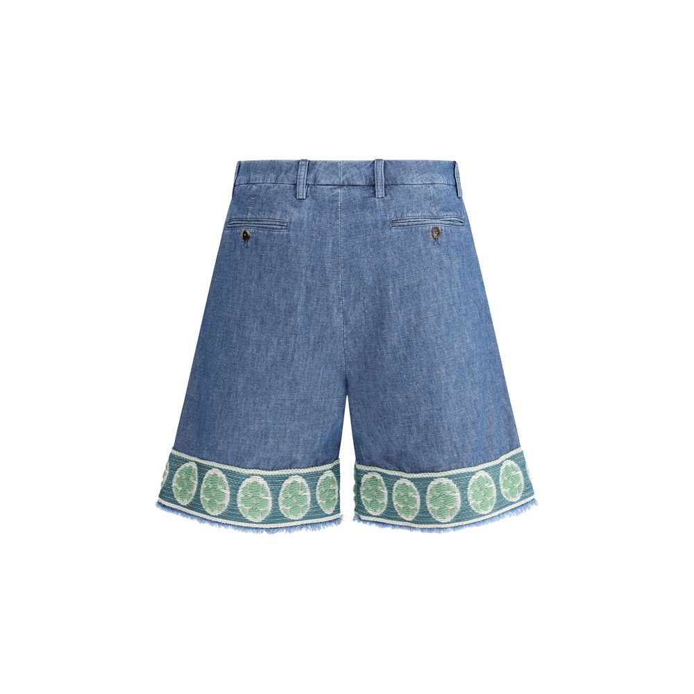 Valentino Pap Denim Shorts