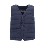 Herno Blue Polyamide Sleveless Jacket