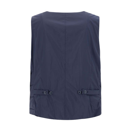 Herno Blue Polyamide Sleveless Jacket