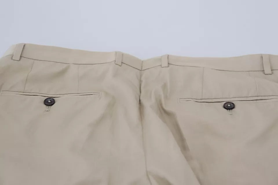 Dolce & Gabbana Beige Cotton Chino Men Formal Pants