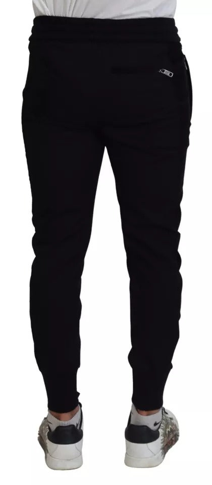 Dolce & Gabbana Black Cotton Blend Jogger Sweatpants Pants