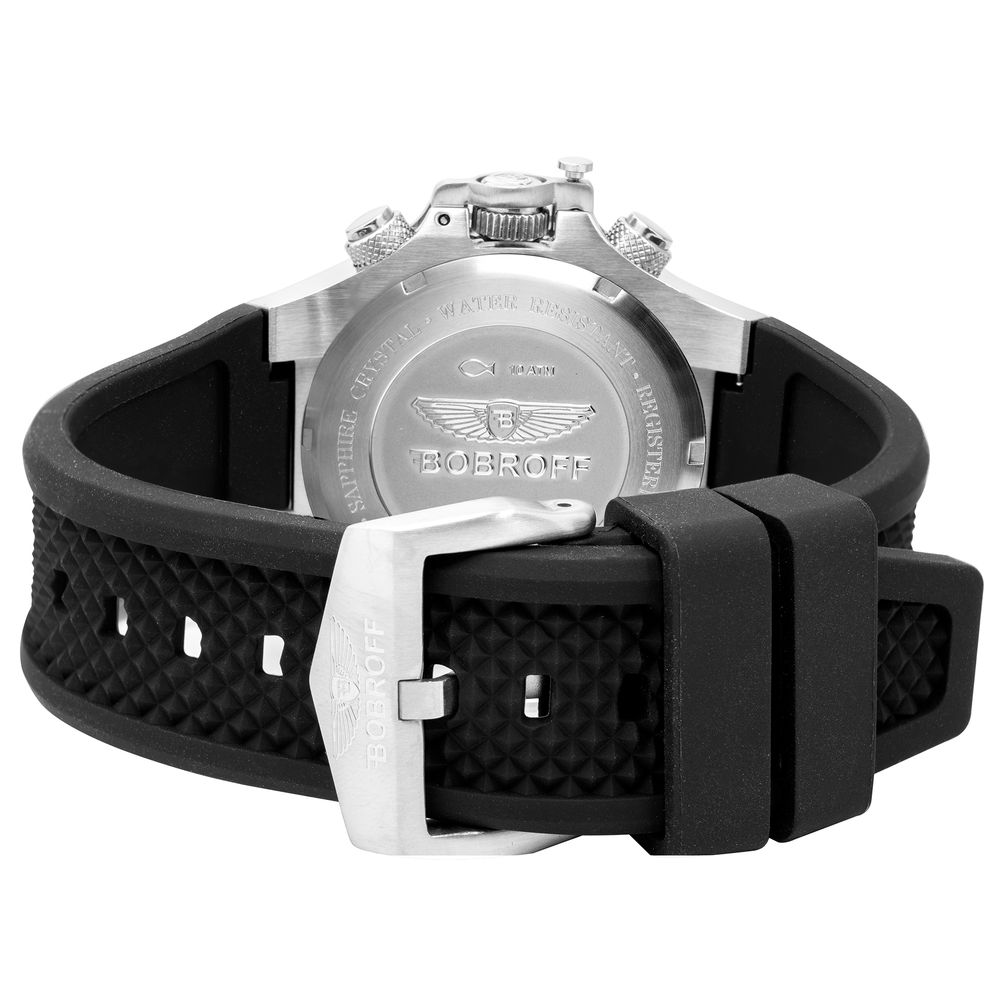 Bobroff Black Rubber Watch