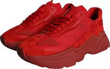 Dolce & Gabbana Red Leather Daymaster Low Top Sneakers Shoes