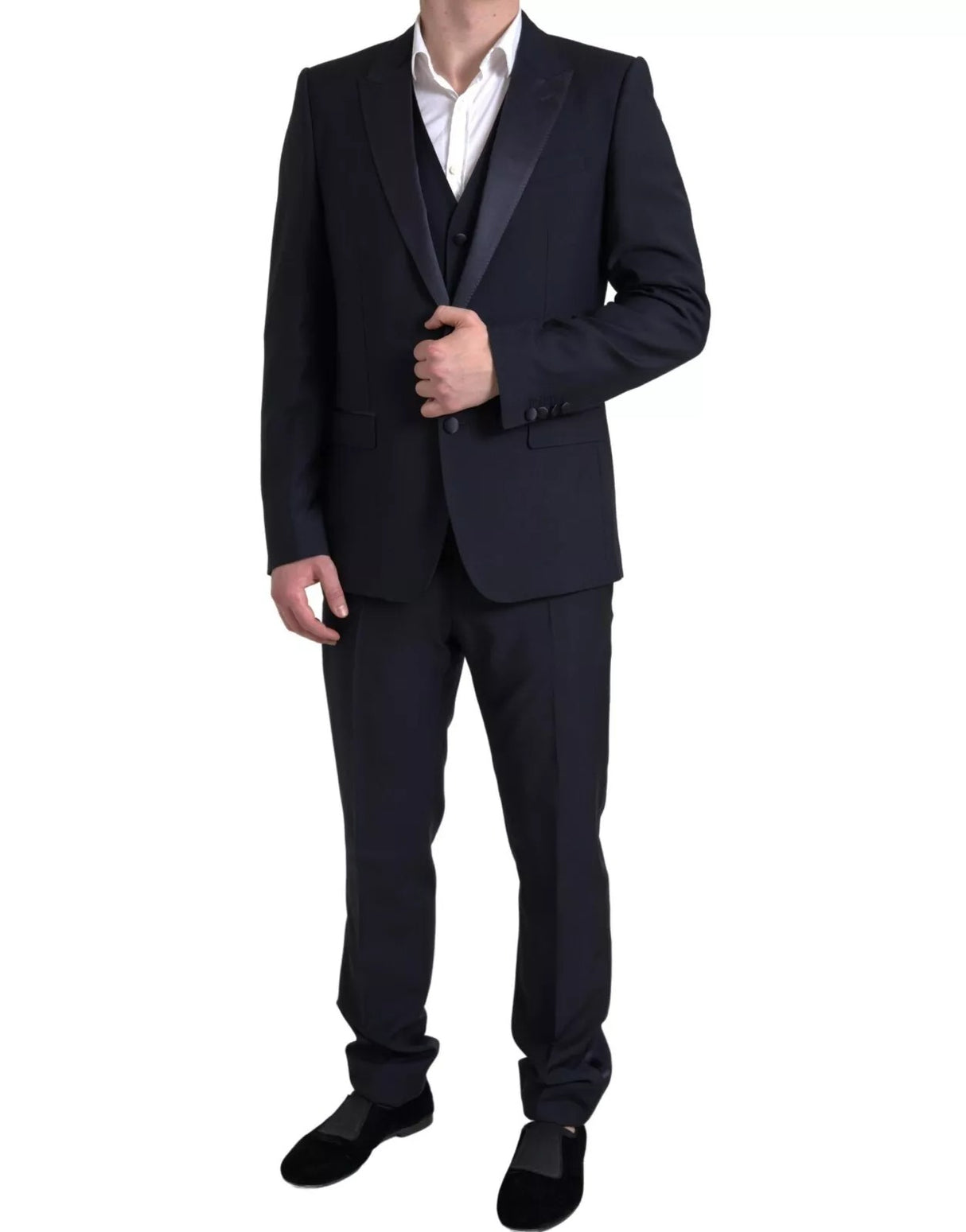 Dolce & Gabbana Black 3 Piece Single Breasted MARTINI Suit