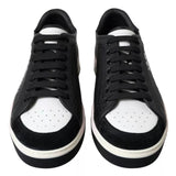 Dolce & Gabbana Black Leather Crown Milano Sneakers Shoes