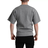 Dolce & Gabbana Gray Cotton Embellished Crew Neck  T-shirt