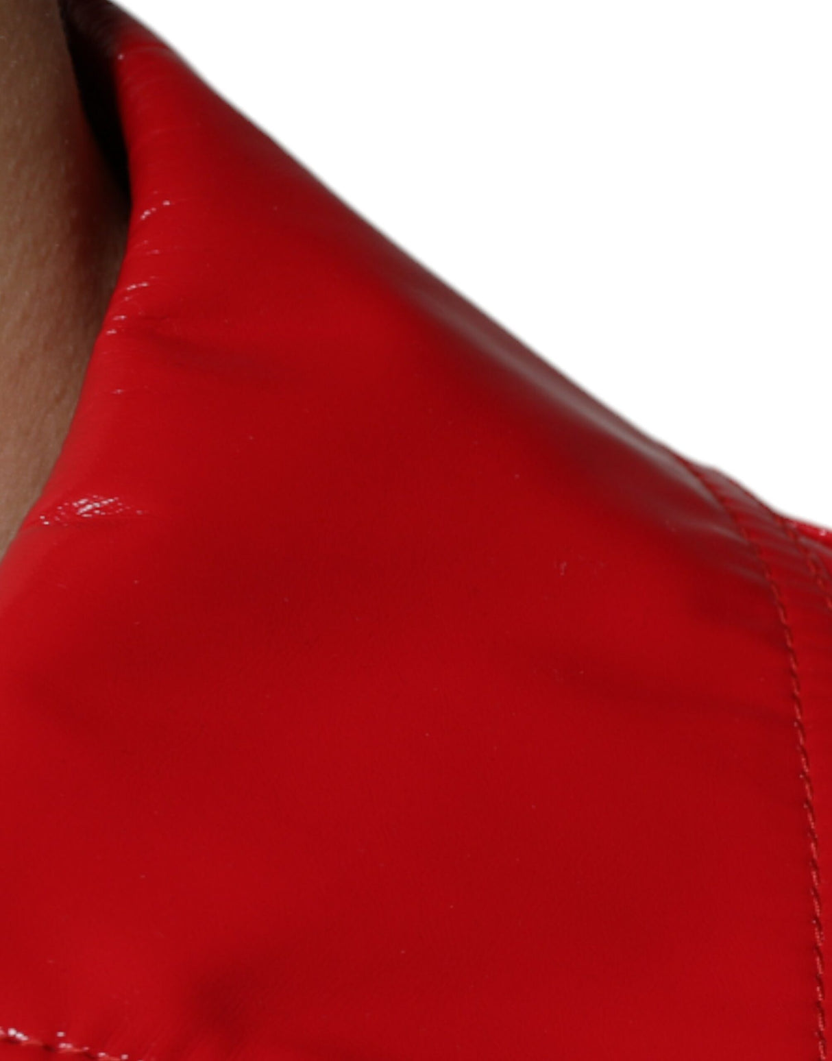 Dolce & Gabbana Red Polyester Button Down Collared Jacket