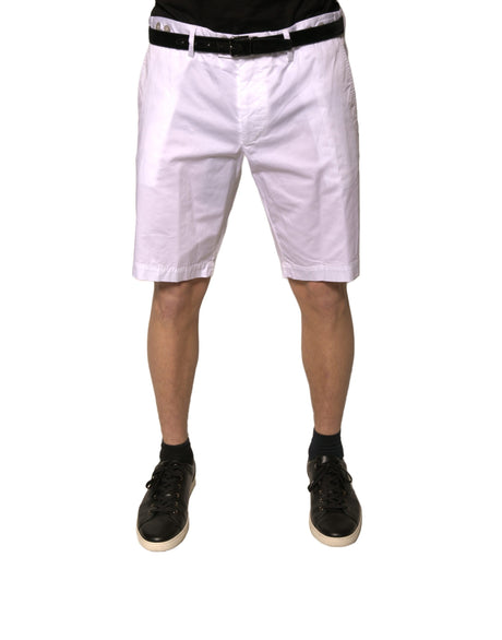 Dolce & Gabbana White Chinos Cotton Stretch Casual Shorts