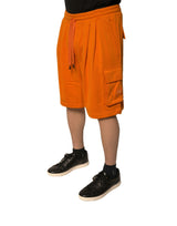 Dolce & Gabbana Orange Cotton Men Casual Cargo Bermuda Shorts