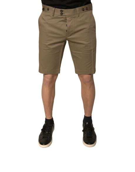 Dolce & Gabbana Brown Chino Cotton Stretch Casual Shorts