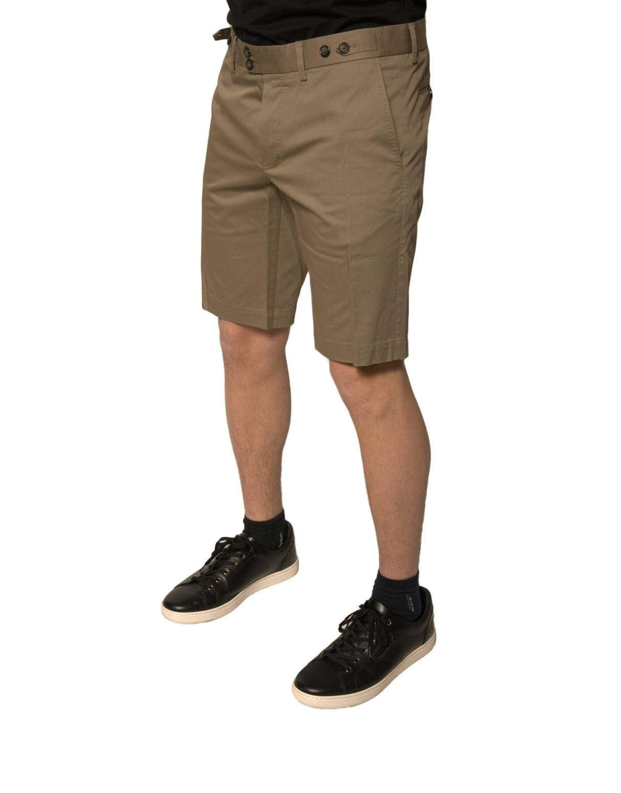 Dolce & Gabbana Brown Chino Cotton Stretch Casual Shorts