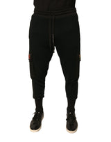 Dolce & Gabbana Black Cotton Jogger Cargo Sweatpants Pants