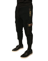 Dolce & Gabbana Black Cotton Jogger Cargo Sweatpants Pants