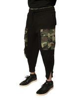 Dolce & Gabbana Black Camouflage Cotton Jogger Cargo Pants