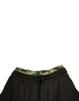 Dolce & Gabbana Black Camouflage Cotton Jogger Cargo Pants