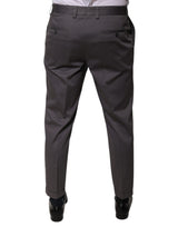 Dolce & Gabbana Dark Gray Mid Waist Dress Pants