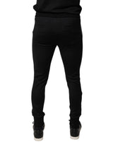 Dolce & Gabbana Black Horseshoe Embellished Wool Slim Fit Pants